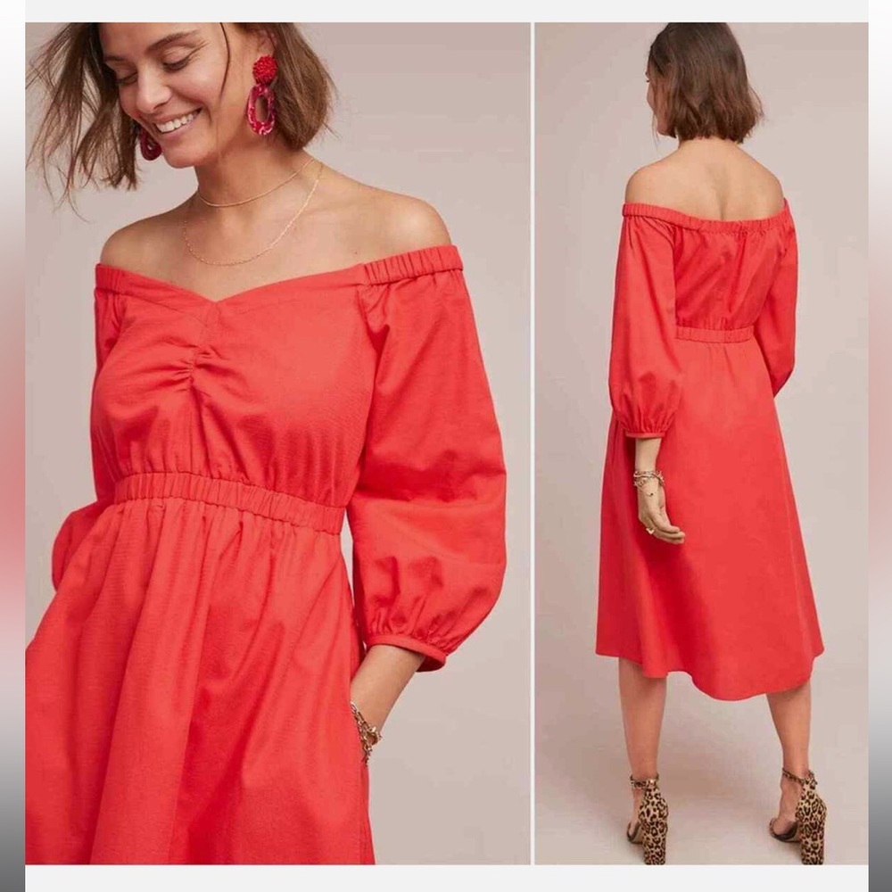 Anthropologie off-the-shoulder dress